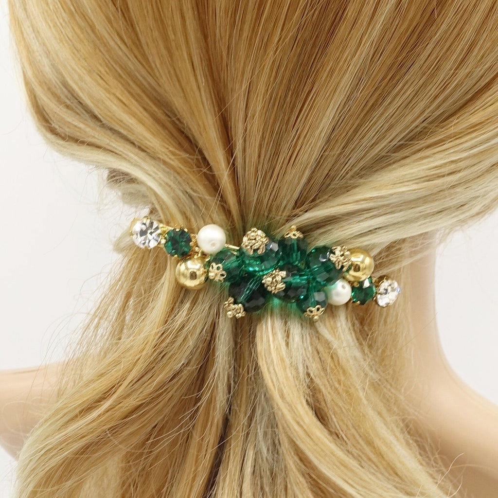veryshine.com Headband Emerald crystal hair barrette bling rhinestone hair accessory for women
