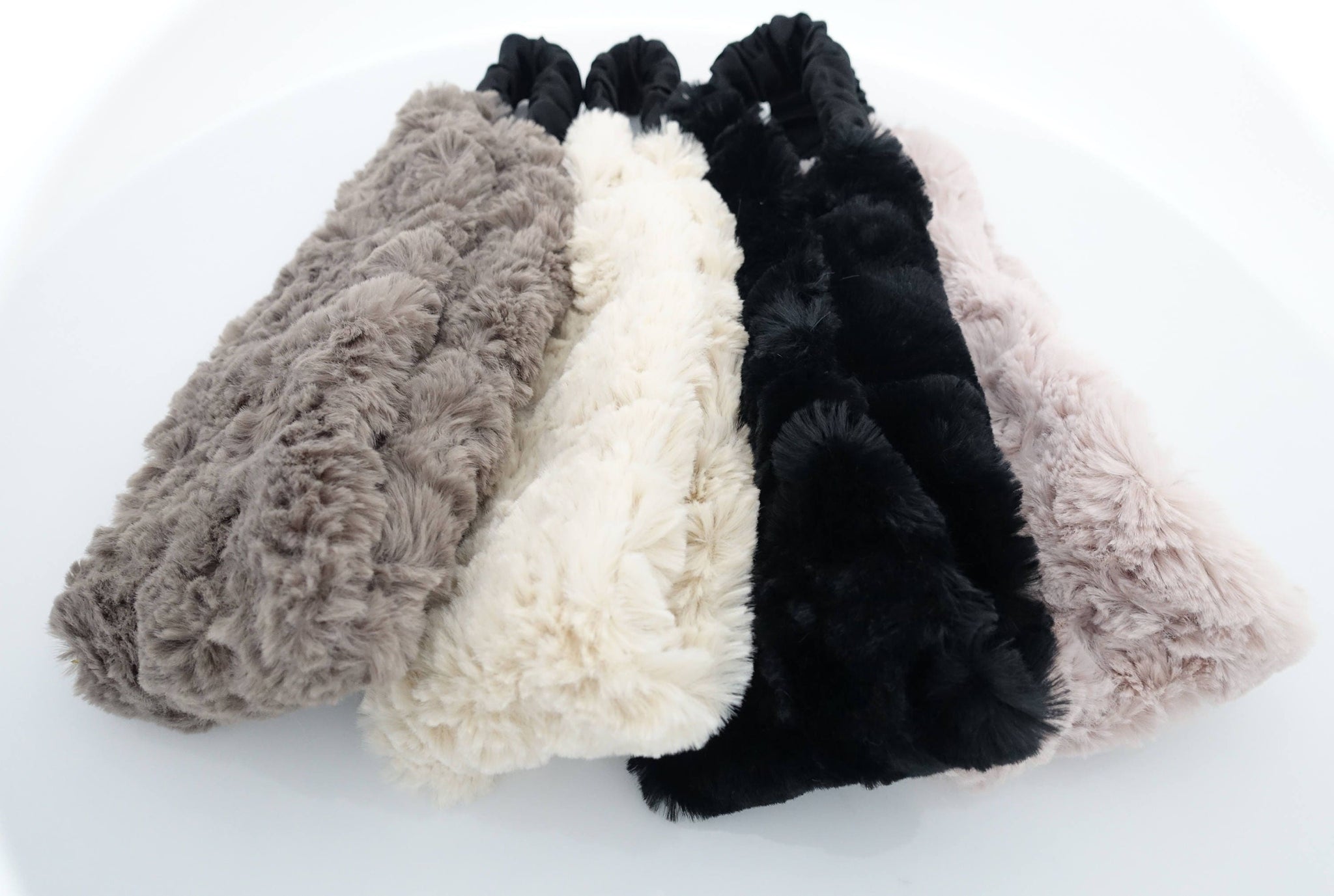 veryshine.com Headband Fabric Fur fashion headband Winter Fashion Hair turban Elastic Headband for Women