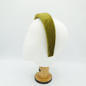 veryshine.com Headband fabric fur headband padded imitated calf fur leather hairband Fall Winter hair accessory for women
