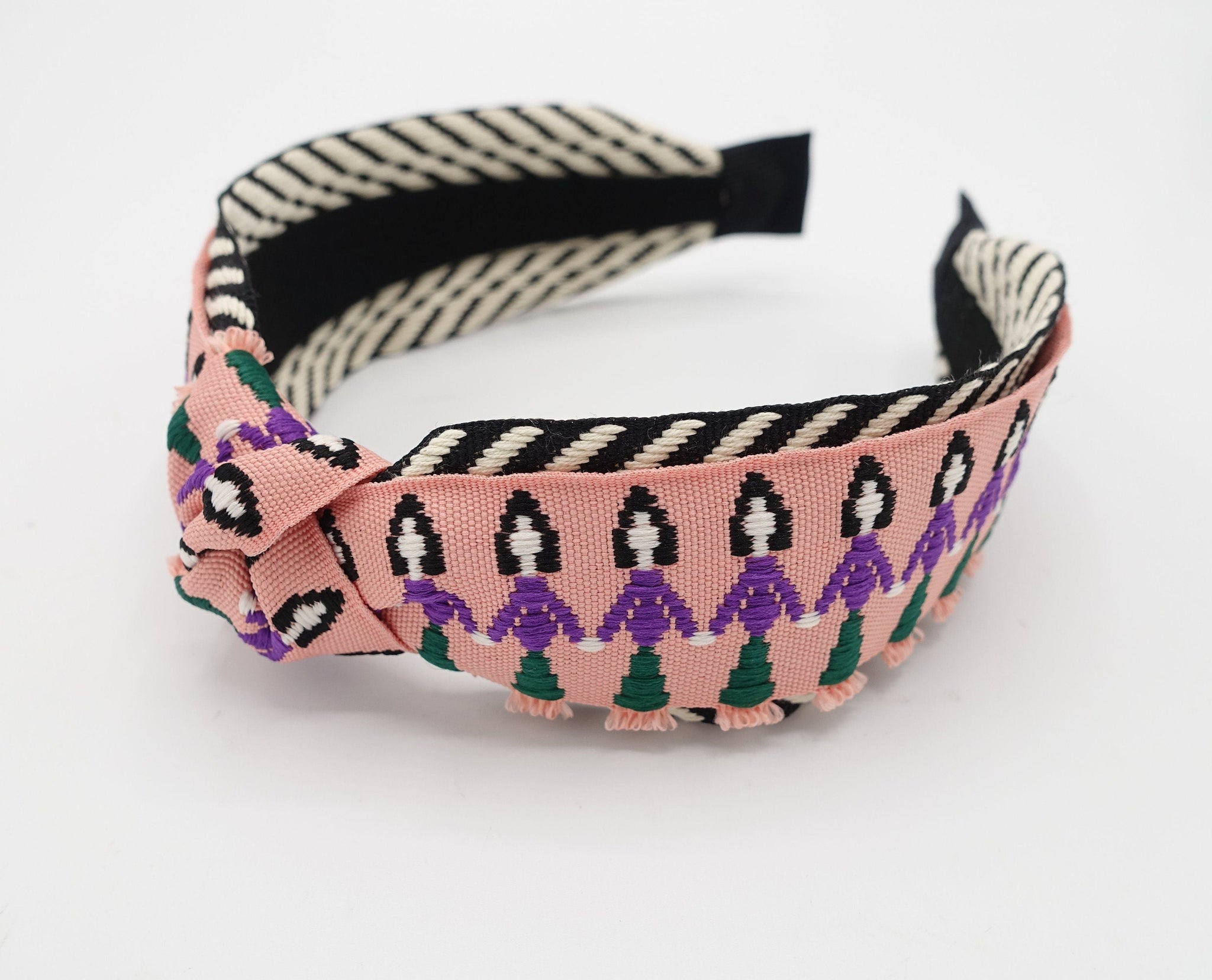 veryshine.com Headband Festa tassel girl embroidery headband herringbone layered knot hairband