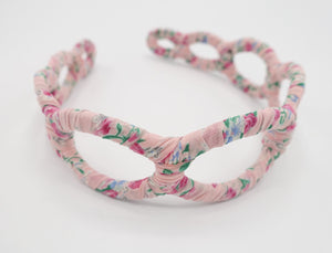 veryshine.com Headband floral fabric wrap elliptical headband casual hair accessory for women