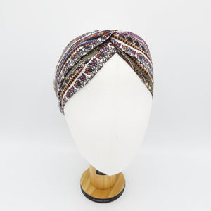 veryshine.com Headband floral paisley cross headband print hairturban woman hair accessory