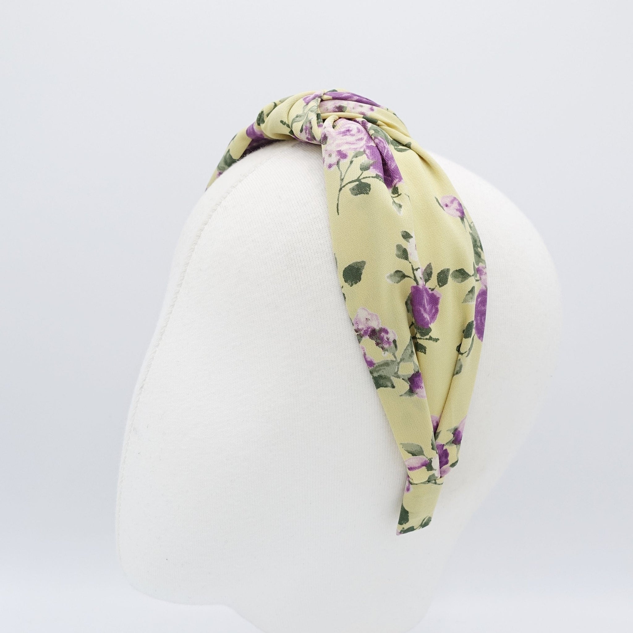 veryshine.com Headband flower vine print knotted headband thin fabric hairband women hair accessory
