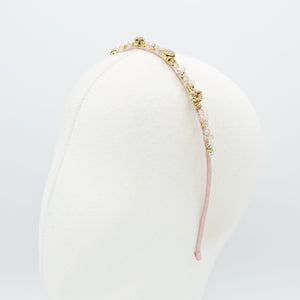 veryshine.com Headband glass rhinestone headband beads beaded thin headband women hair accessory