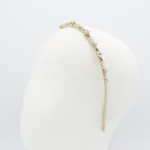 veryshine.com Headband glass rhinestone headband beads beaded thin headband women hair accessory
