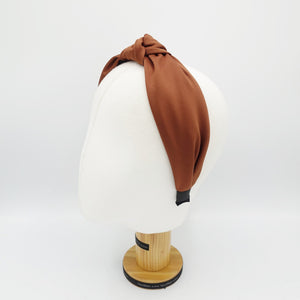 veryshine.com Headband glossy satin knot headband solid top knot hairband women hair accessory