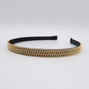 veryshine.com Headband Gold metal chain headband, comfortable headband for women