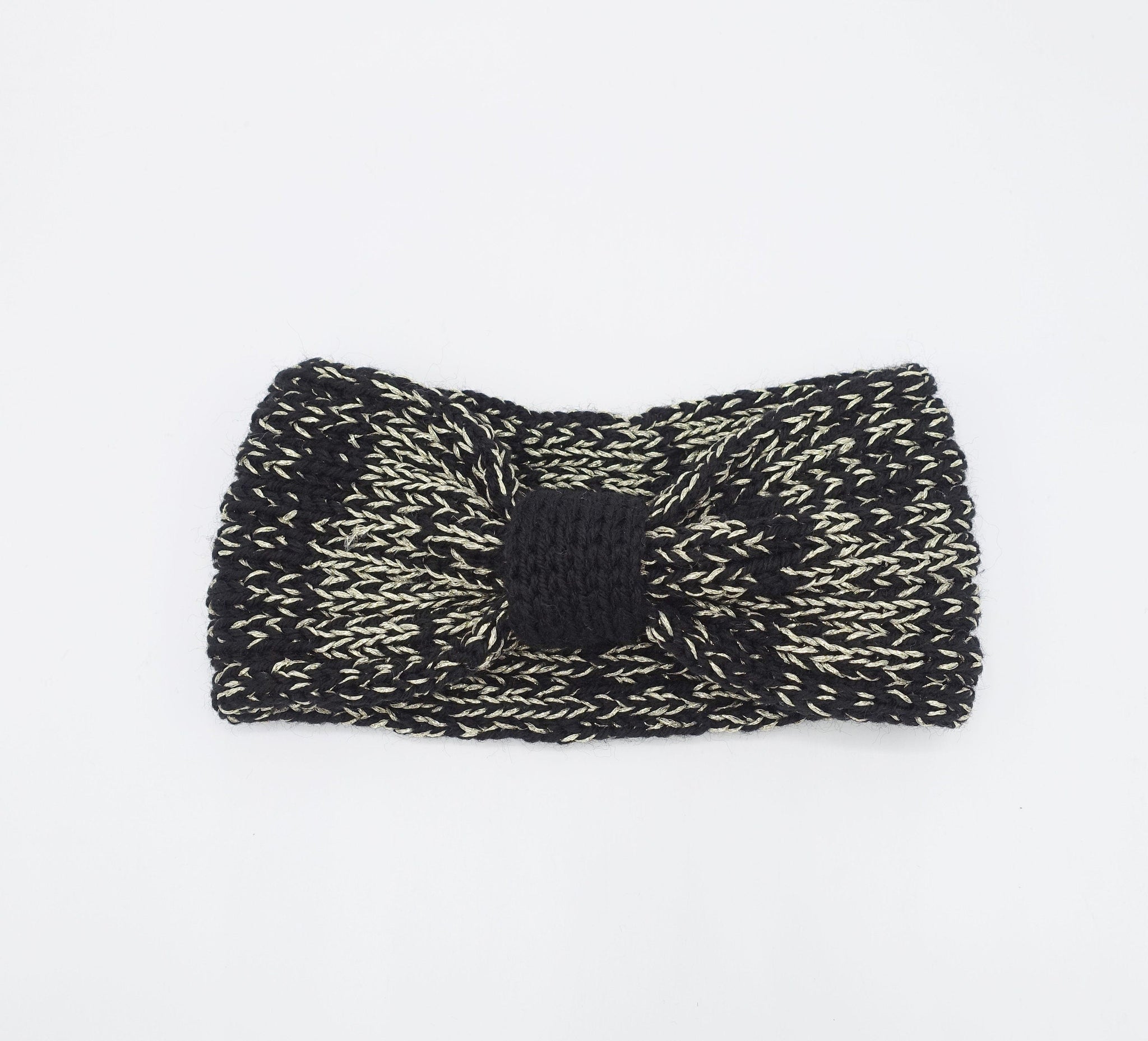 veryshine.com Headband golden glittering knit knot headband for women