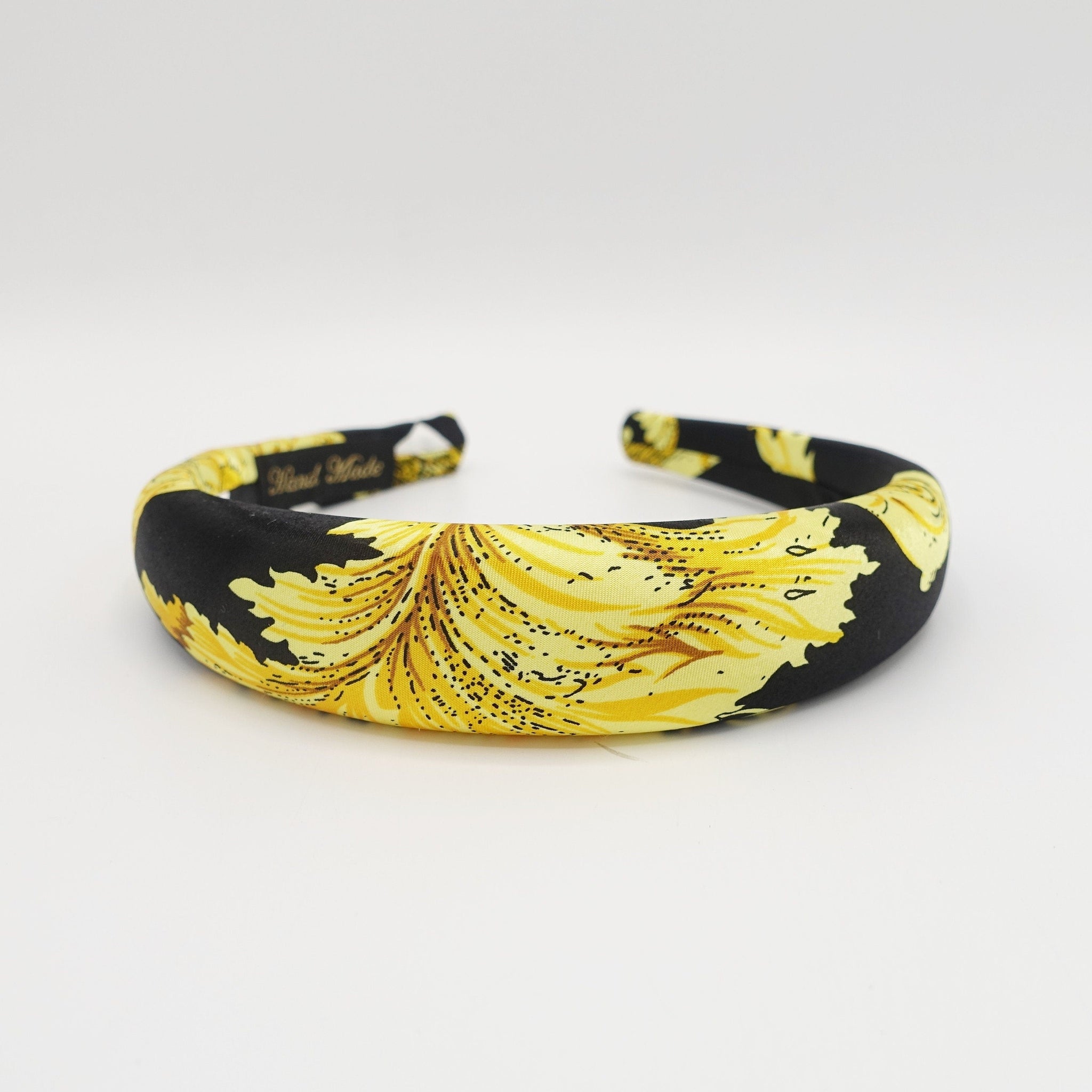 veryshine.com Headband golden print satin padded headband