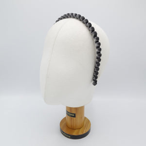 veryshine.com Headband Gray velvet gear headband thin metal hairband for women