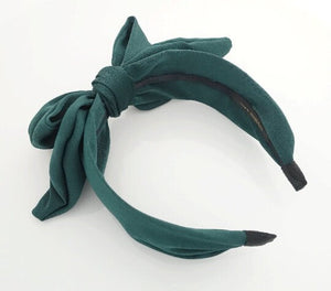 veryshine.com Headband Green big satin bow knot hairband fashion headband for women hair accessory