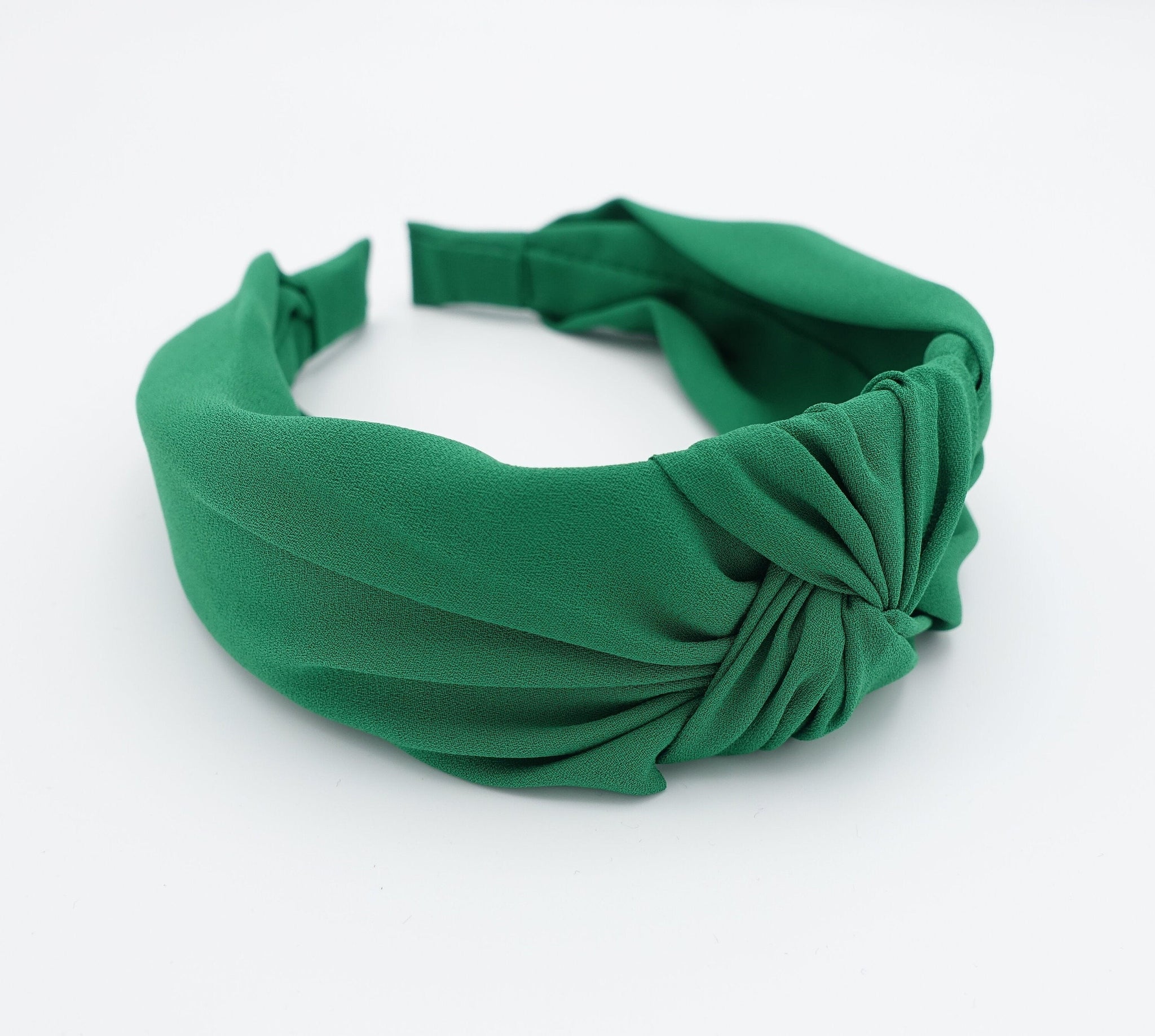veryshine.com Headband Green chiffon knot headband solid basic women hairbands