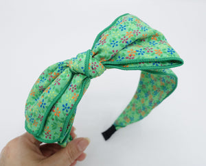 veryshine.com Headband Green floral headband, bow knot headband, headband for girls and moms