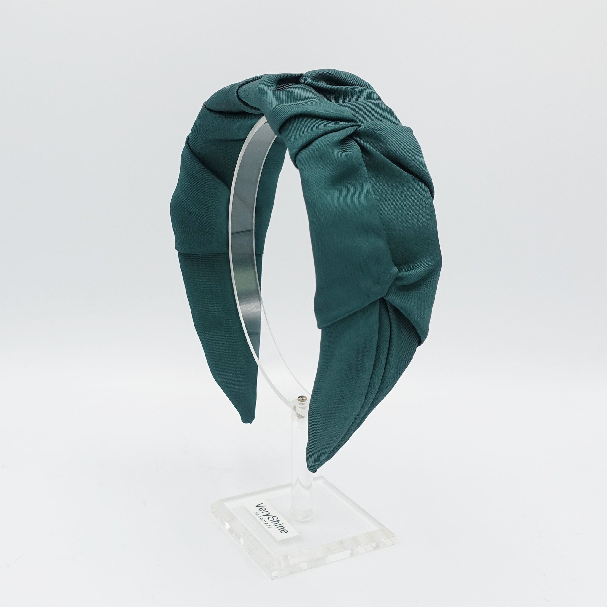 veryshine.com Headband Green twist pleat headband solid hairband stylish women hairband for women
