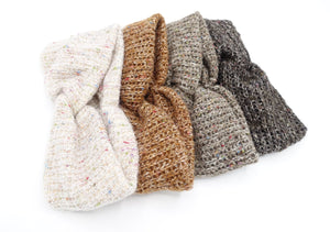 veryshine.com Headband heathered knit headband turban hair accessory Fall Winter hair accessory for women