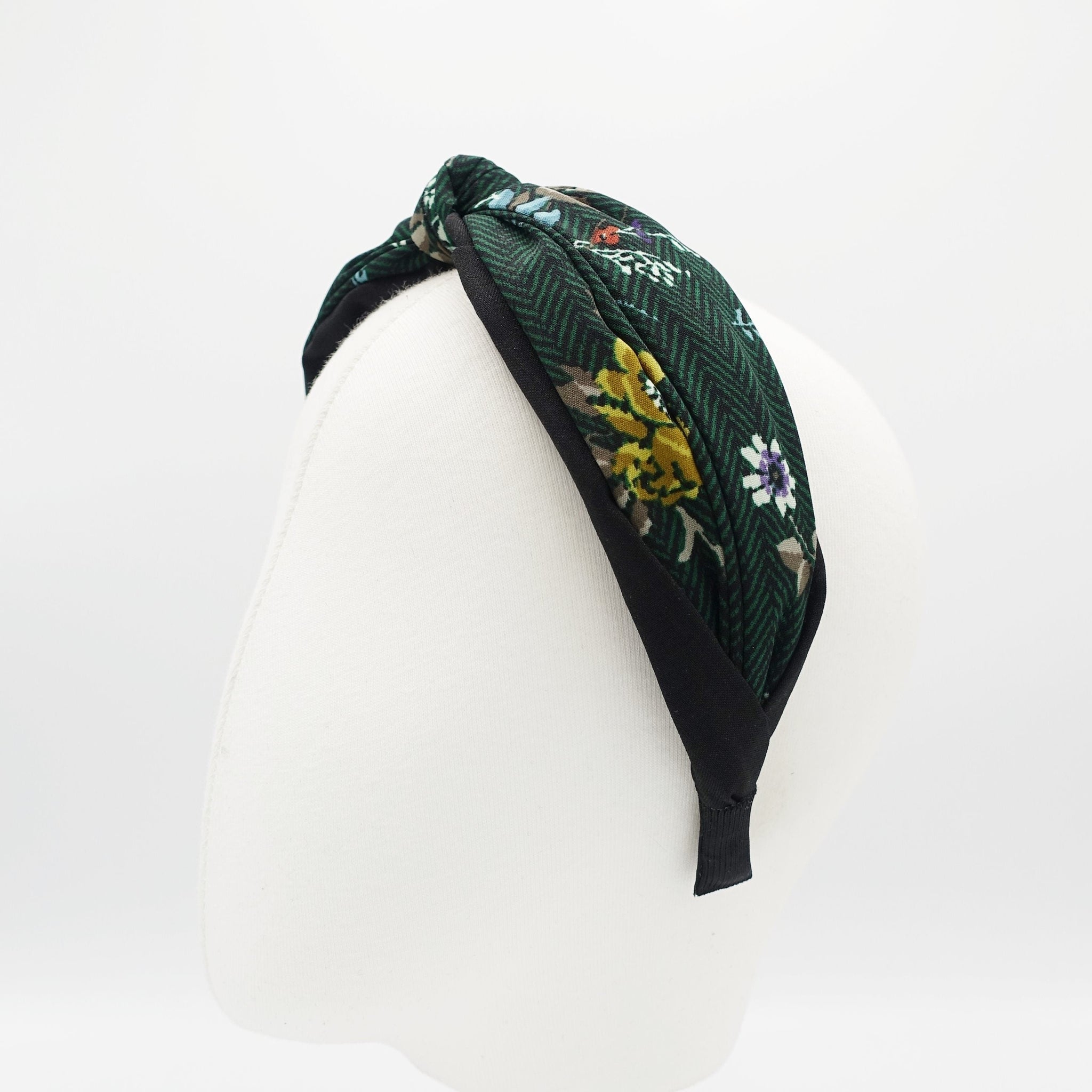 veryshine.com Headband herringbone flower headband layered knot hairband woman hair accessory