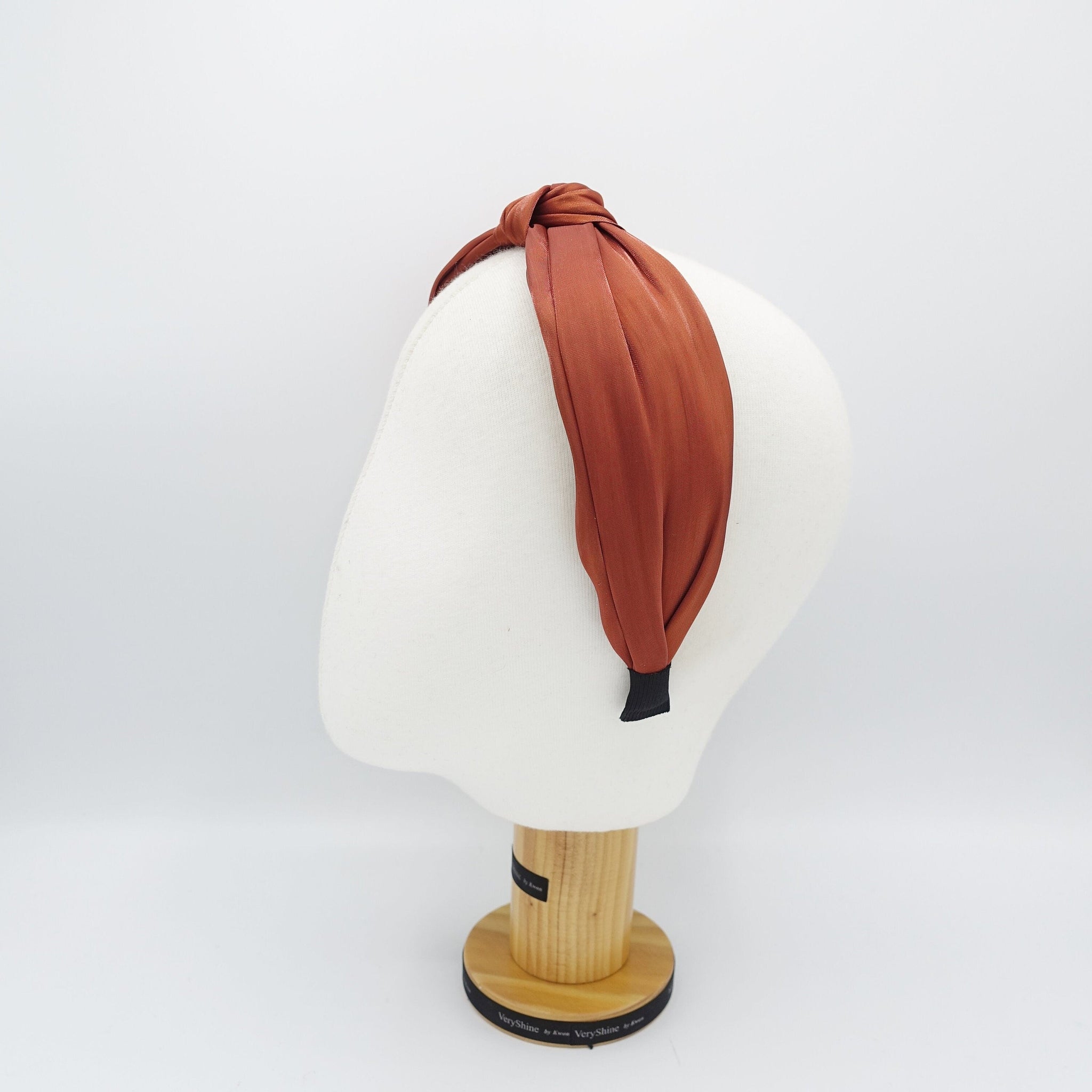 veryshine.com Headband high glossy organza headband knotted hairband women hair accessory