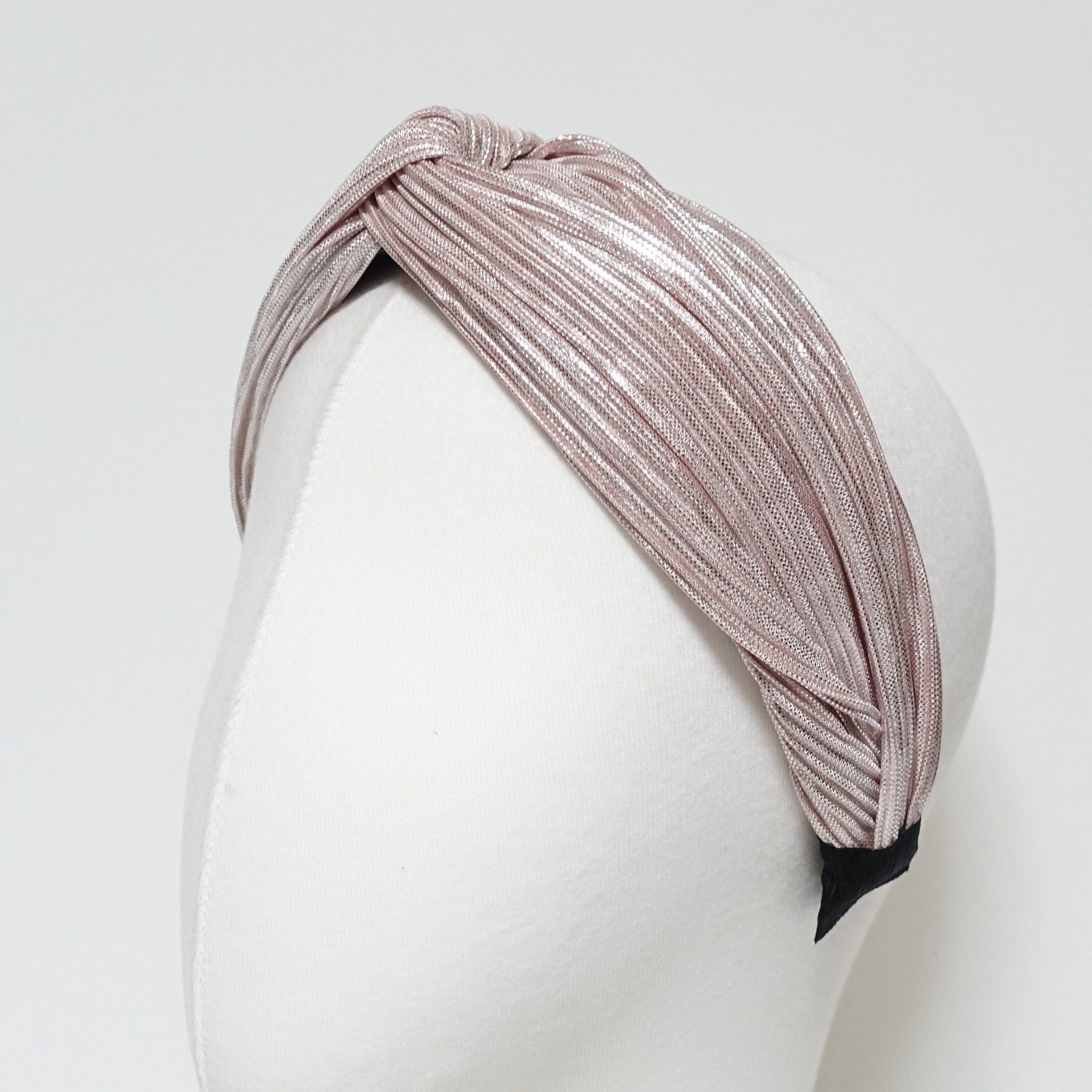 veryshine.com Headband Indi pink glittering pleated cross headband stylish woman hairband accessory