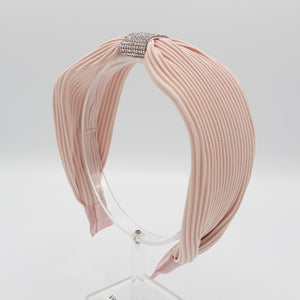 veryshine.com Headband Indi pink pleated headband rhinestone decorated hairband woman hair accessory