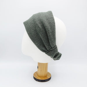 veryshine.com Headband Khaki green solid fleece turban headband plain women elastic headwrap