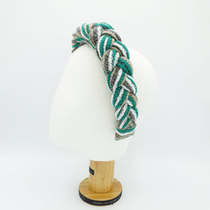 veryshine.com Headband knit braided headband stripe hairband chuncky stylish hair accessory for women