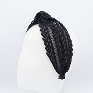 veryshine.com Headband knotted mesh herringbone headband translucent hairband
