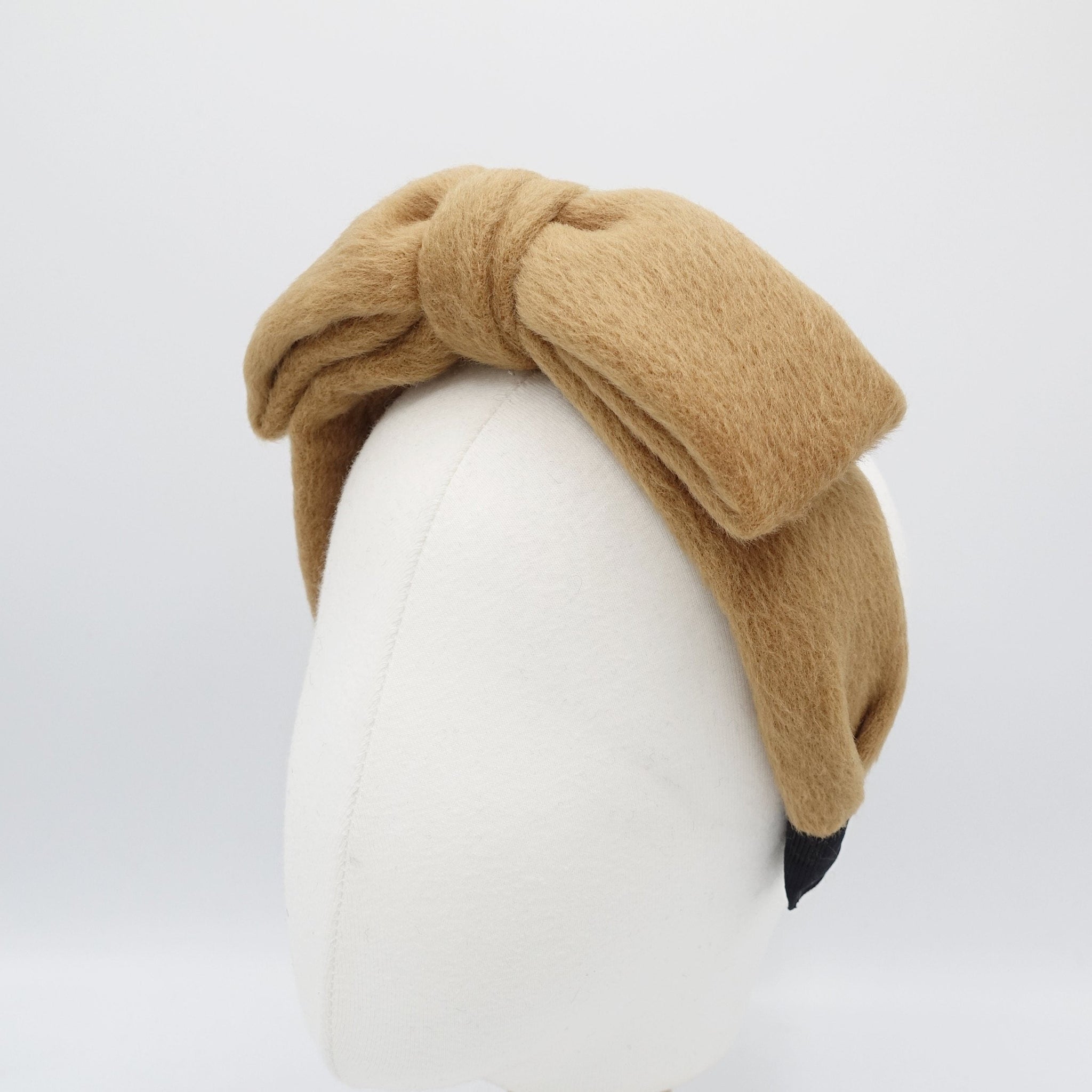veryshine.com Headband lambswool bow headband Winter fur fashion wool hairband women hair accessory
