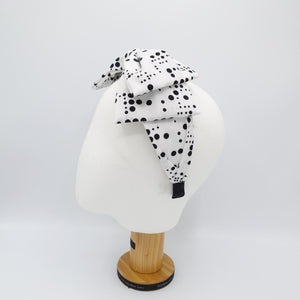 veryshine.com Headband layered bow headband dot print hairband casual hair accessory for women