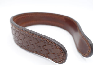 veryshine.com Headband leather pattern headband, handmade leather headband, leather stamped headband