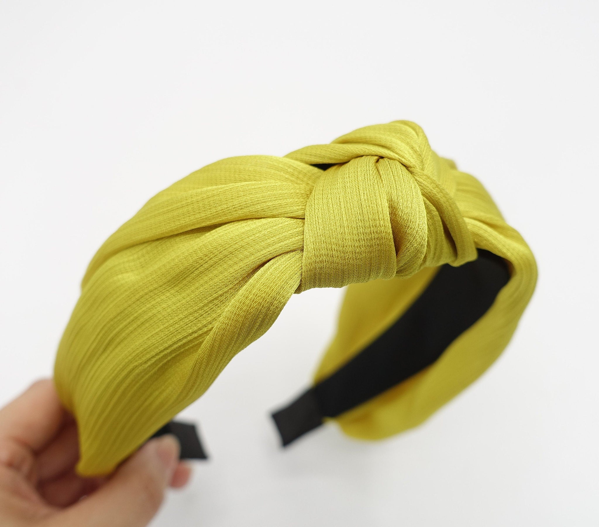 veryshine.com Headband Lemon thin satin knotted headband