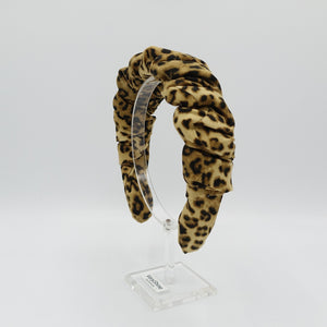 veryshine.com Headband leopard headband spiral pleated hairband stylish hair accessory for women
