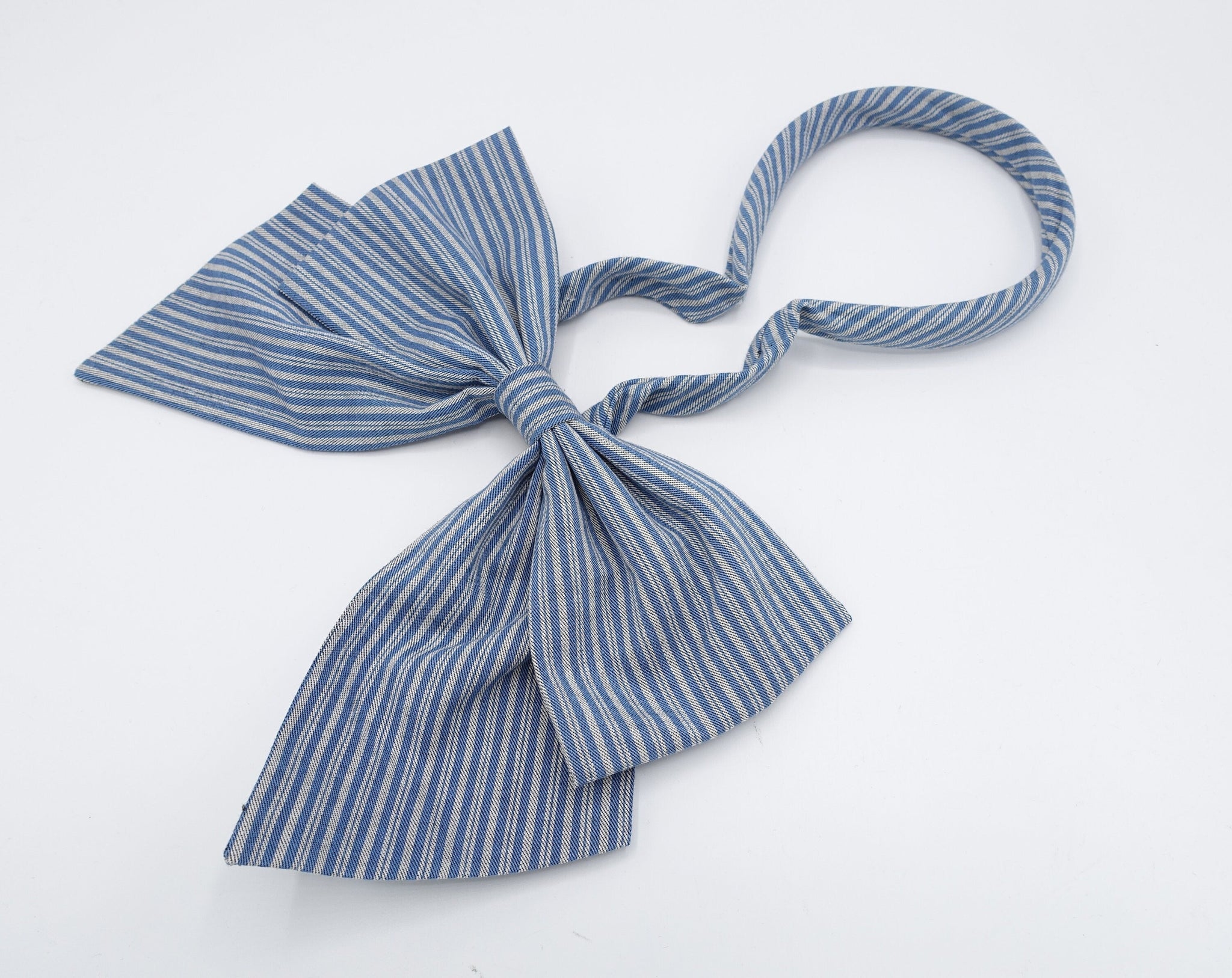veryshine.com Headband light stripe denim hair bow, denim headband, bowheadband for women