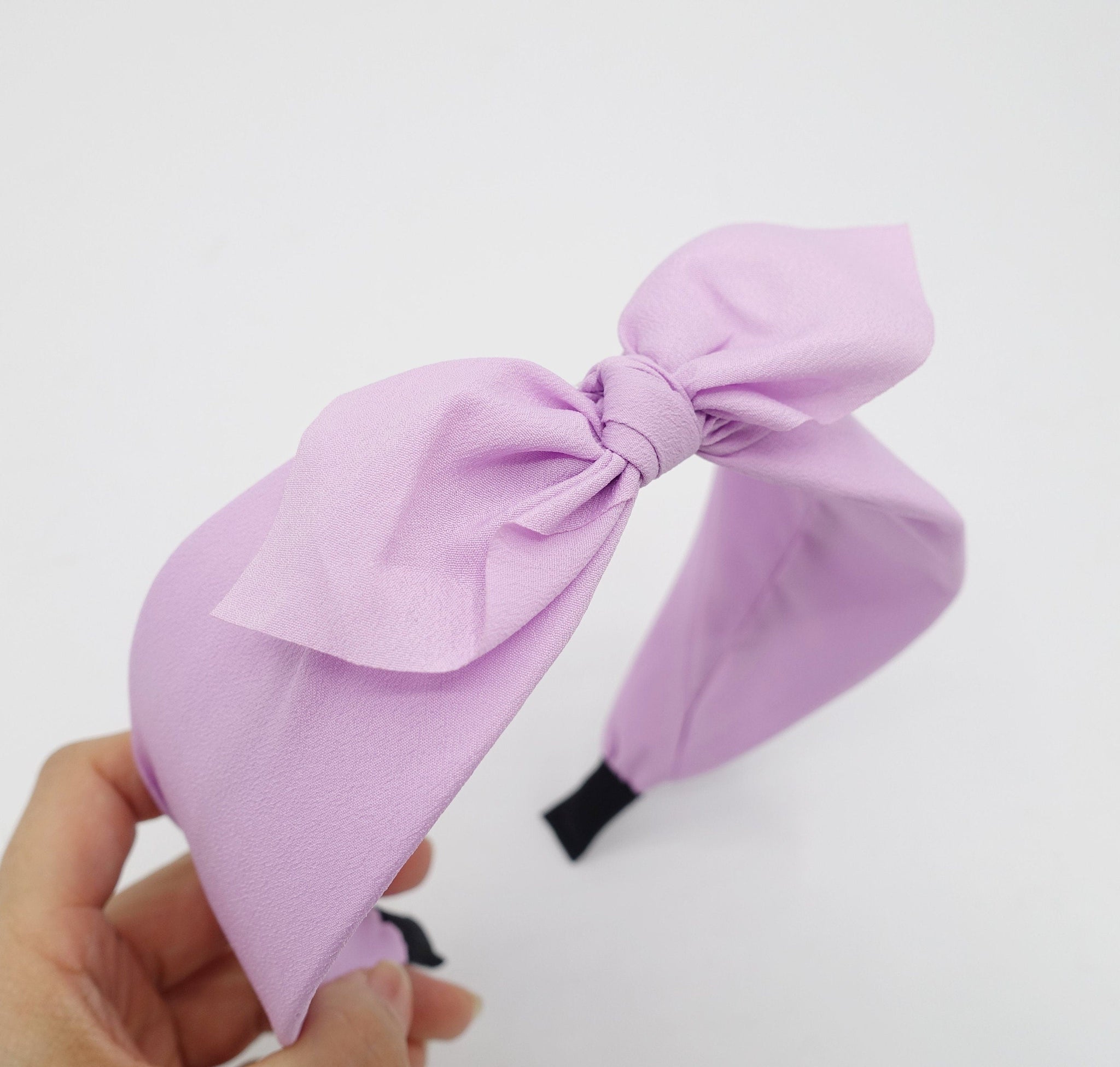 veryshine.com Headband Light violet solid chiffon headband cute  bow knot hair accessory for women