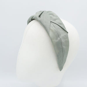 veryshine.com Headband Linen blend headband front cross twist hairband solid hair accessory for women