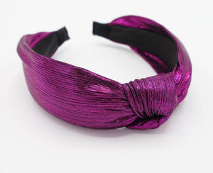 veryshine.com Headband Magenta super glossy knot headband glitter hairband women hair accessory