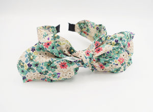 veryshine.com Headband maximum floral triple bow knot headband voluminous top bow hairband for women