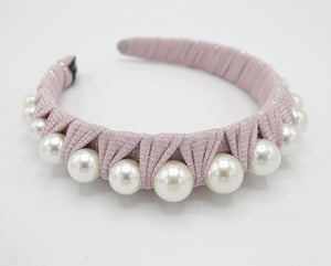 veryshine.com Headband metallic pink glitter wrap pearl headband metallic silver hairband women hair accesory