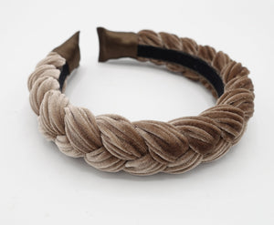 buy velvet braided headband 