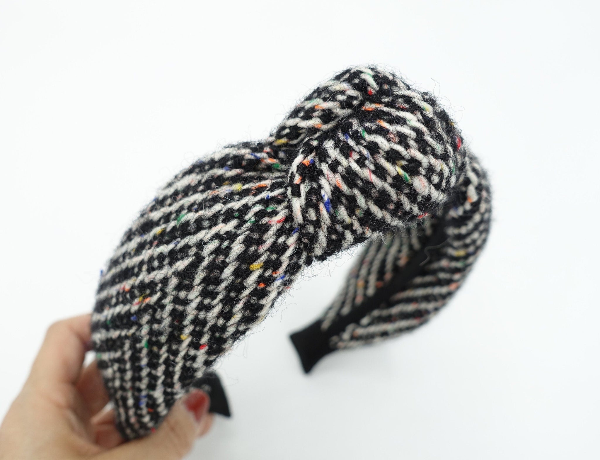 veryshine.com Headband modal knit top headband herringbone pattern hairband Winter hairband for women