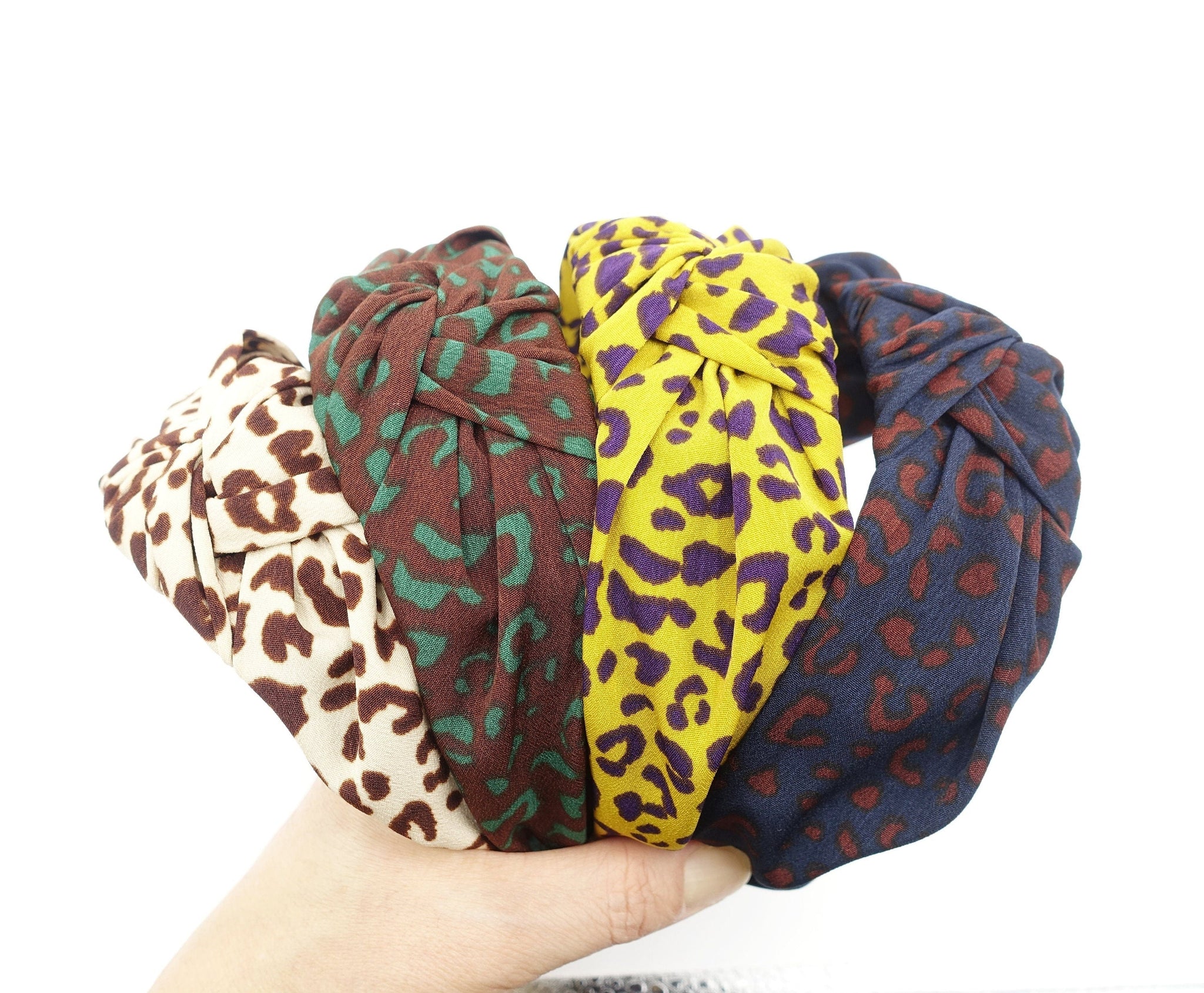 veryshine.com Headband modern colorful cheetah print knot headband animal print hairband women hair accessories