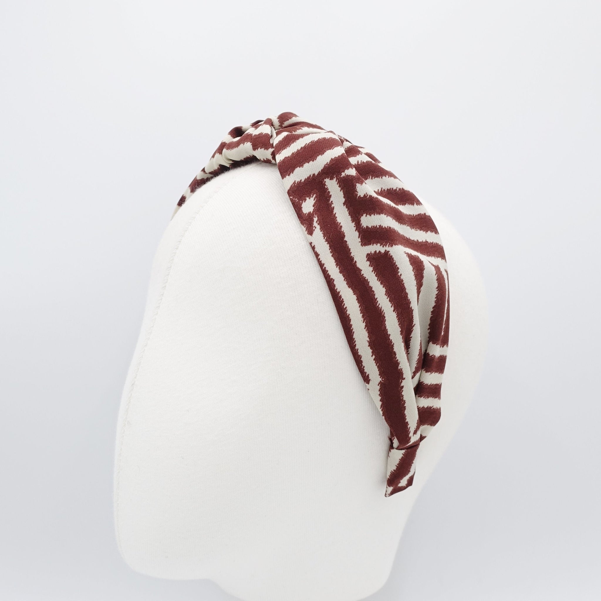veryshine.com Headband modern zebra pattern headband knotted hairband women hair accessory