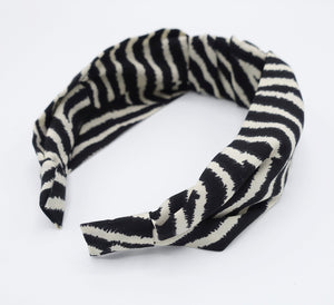 veryshine.com Headband modern zebra pattern headband knotted hairband women hair accessory