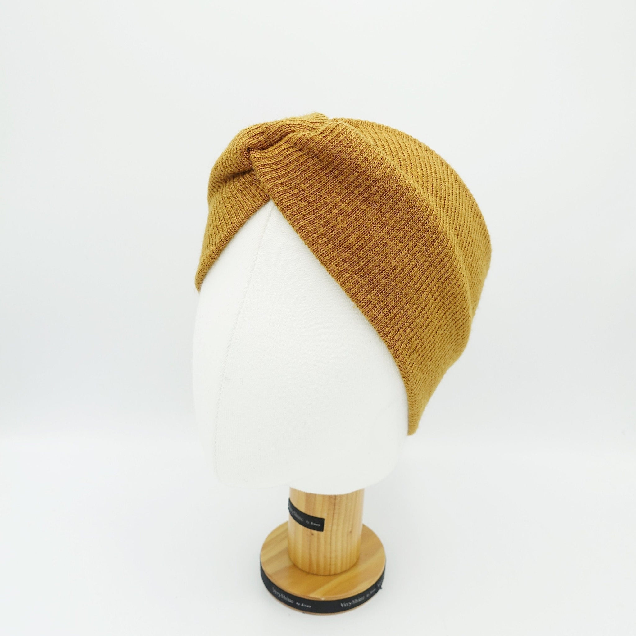 veryshine.com Headband Mustard knit headband corrugated headwrap multi-functional Fall Winter neck warmer