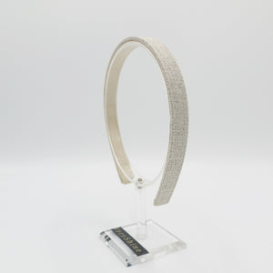 veryshine.com Headband Beige narrow linen headband daily comfortable hair accessory for women