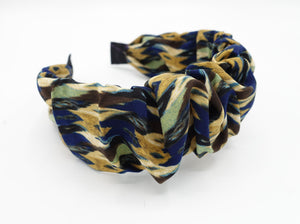 veryshine.com Headband Navy color wave headband ruched pleat hairband hair accessory for women