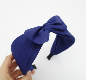 veryshine.com Headband Navy solid chiffon headband cute  bow knot hair accessory for women
