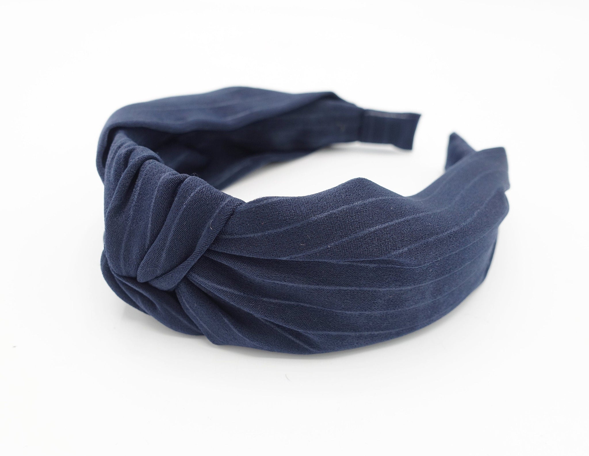 veryshine.com Headband Navy stripe top knot headband Autumn hairband for women
