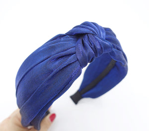 veryshine.com Headband Navy top knot headband, knotted headband, stylish headband for women