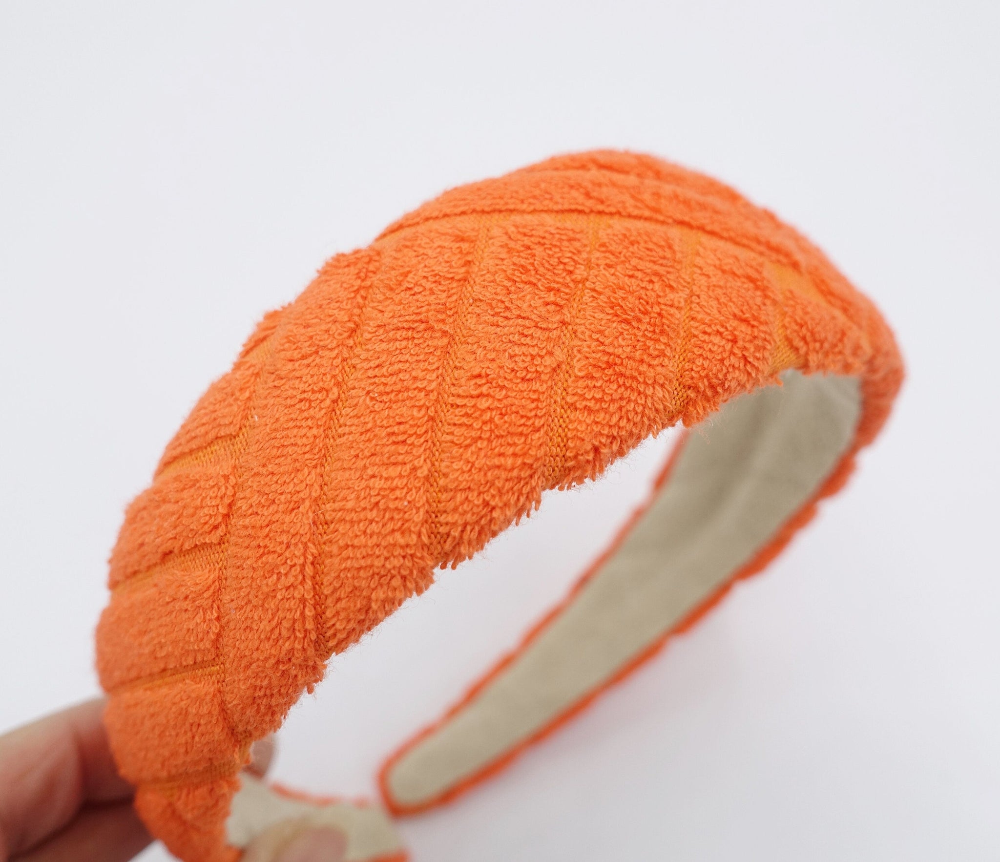 veryshine.com Headband Orange colorful terry headband, padded headband, casual headband for women