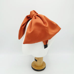 veryshine.com Headband Orange Jumbo satin bow headband wide hairband unique women hair accessory